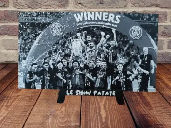 HueForge model: PSG Champions League Victory Photo Hueforge by leshowpatate