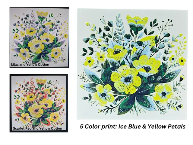 HueForge model: Wildflower Bouquet (5 colors) by BusyKikiBee