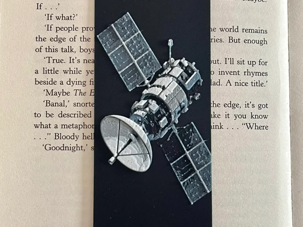 Satellite Bookmark by HexarHaus HueForge model: Satellite Bookmark by HexarHaus