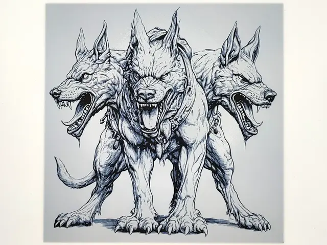 Cerberus Greek Guardian of the Underworld 4 Colour