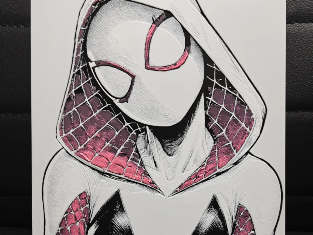 Spider Gwen Closeup by TheHueforgeLady HueForge model: Spider Gwen Closeup by TheHueforgeLady