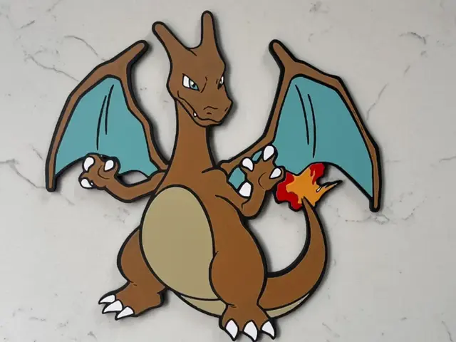 HueForge model: Charizard Pokemon 3D Flat Print by Freshly Printed 3D