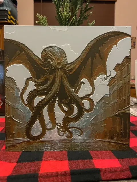 HueForge model: 7-Color Cthulhu by Cloudy Nostalgia