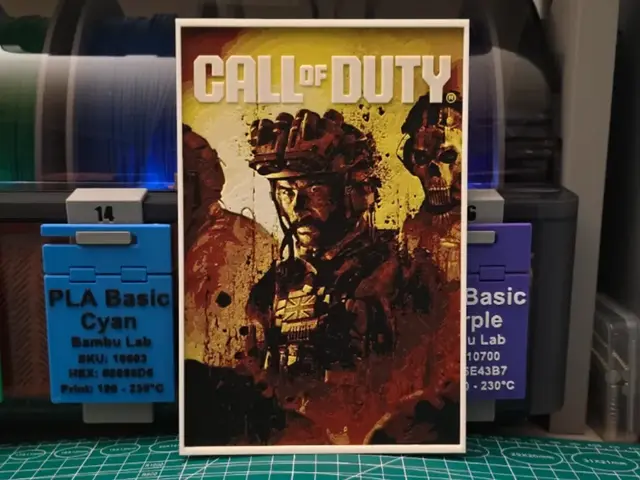 HueForge model: Call of Duty Poster - Hueforge Art by Lumpy3D