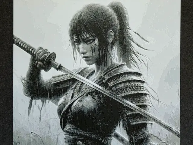 HueForge model: Samurai girl II. HueForge by fD.667
