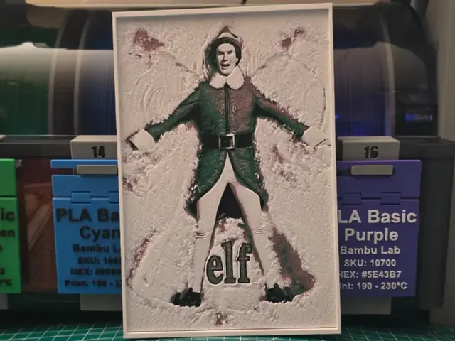 HueForge model: Elf Movie Poster - Hueforge Art by Lumpy3D