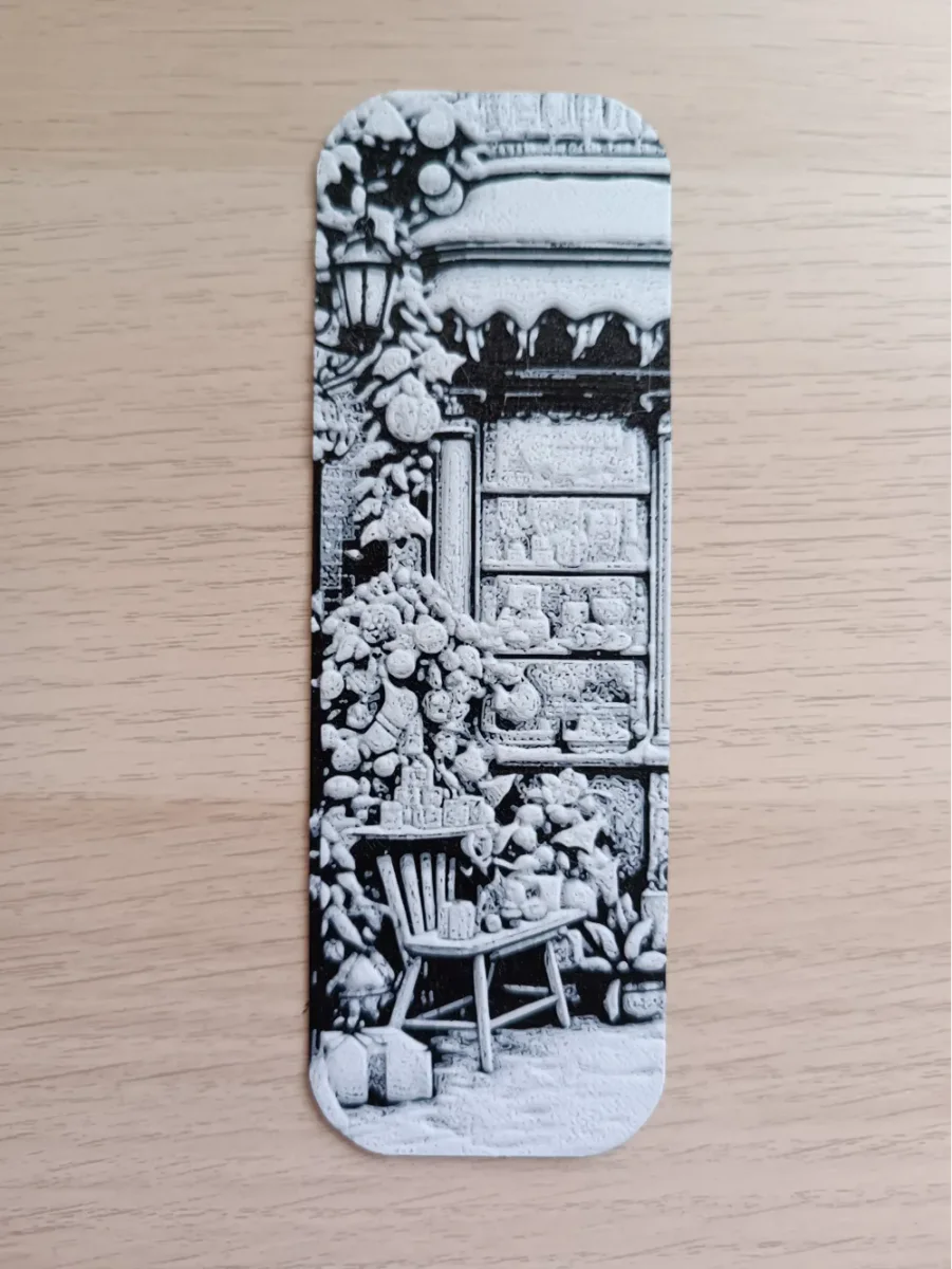 Christmas Store Bookmark by Atrus Design HueForge model: Christmas Store Bookmark by Atrus Design