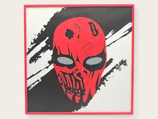 HueForge model: Devil's Night Red Mask 200 x 200 Hueforge by MythicHue's