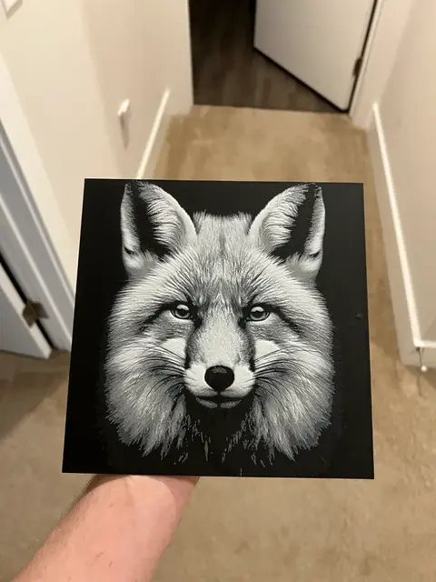 HueForge model: Fox Grayscale Art Hueforge by RP47 Designs