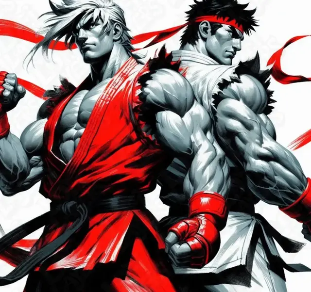 HueForge model: Ken & Ryu Hueforge by LoFi Layers
