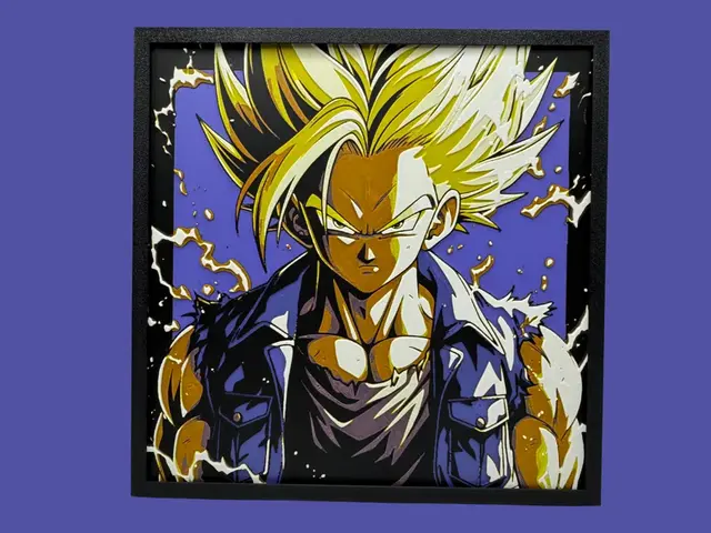 HueForge model: Trunks - Super Saiyan - Dragonball Z by Canadian Gamer