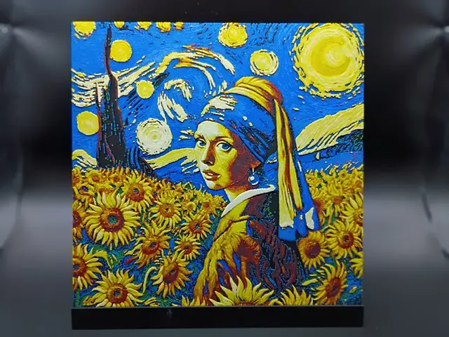 HueForge model: vanMeer - A Fusion of van Gogh and Vermeer by 3djd