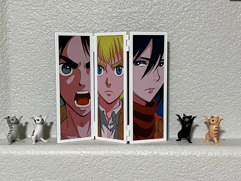 Triptych Display: Attack on Titan by FantasyZ HueForge model: Triptych Display: Attack on Titan by FantasyZ