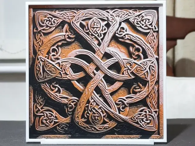 HueForge model: Wood Carving Celtic Knot - HueForge 3 Color by BoDad