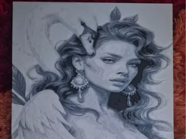 HueForge model: Sexy Angel with a Swan by Buntsta