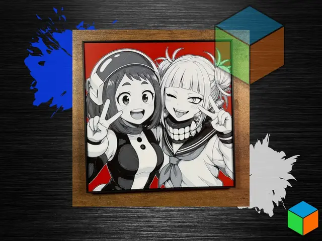 HueForge model: Ochako & Toga Selfie — HueForge Wall Art by 3D Prints By Vic
