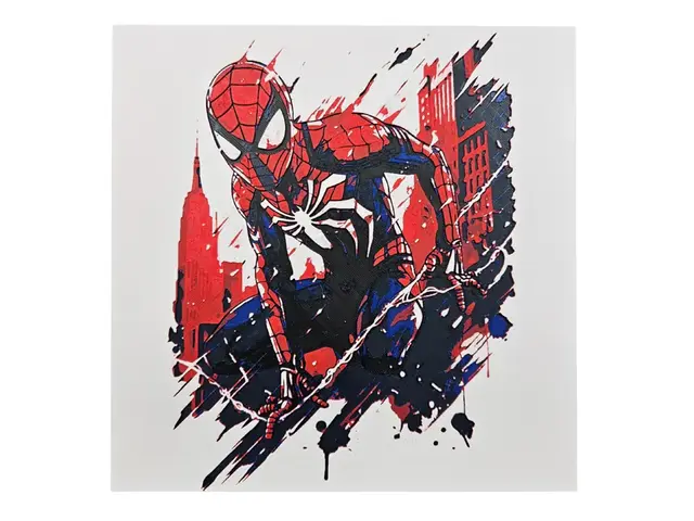 HueForge model: Spider-Man in the City by BusyKikiBee