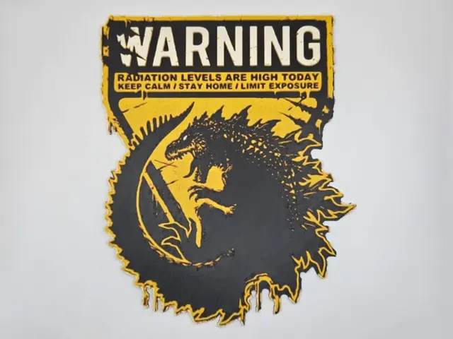 HueForge model: Sign Warning Godzilla by Kactus Fpv