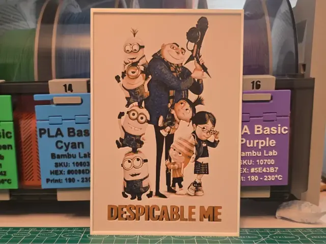 HueForge model: Despicable Me Movie Poster - Hueforge Art by Lumpy3D
