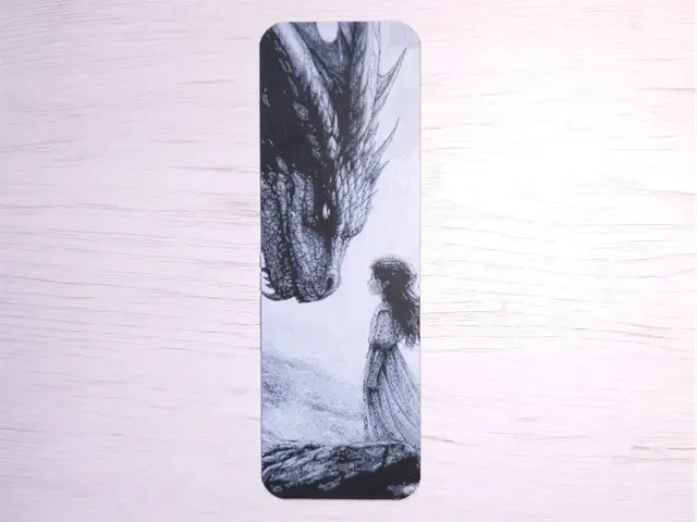 HueForge model: Girl & Dragon Bookmark by Atrus Design