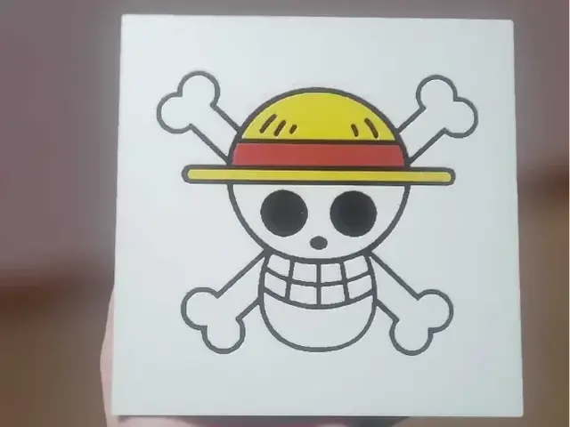HueForge model: Luffy's Crew Emblem by Poly3D