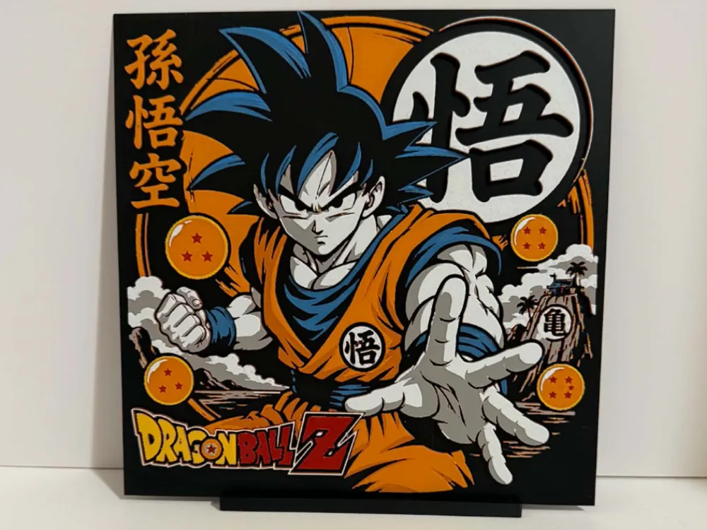 Goku Hueforge by Magnolia Crafts HueForge model: Goku Hueforge by Magnolia Crafts