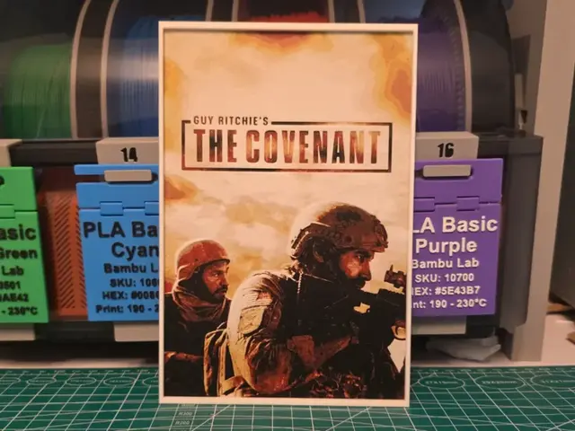 HueForge model: Guy Ritchie's The Covenant Poster - Hueforge Art by Lumpy3D