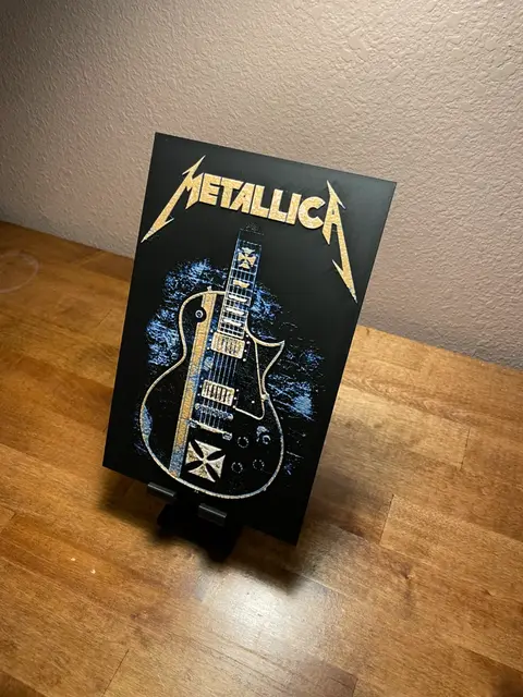 HueForge model: Hueforge - Metallica - Guitar Poster by Cloudy Nostalgia