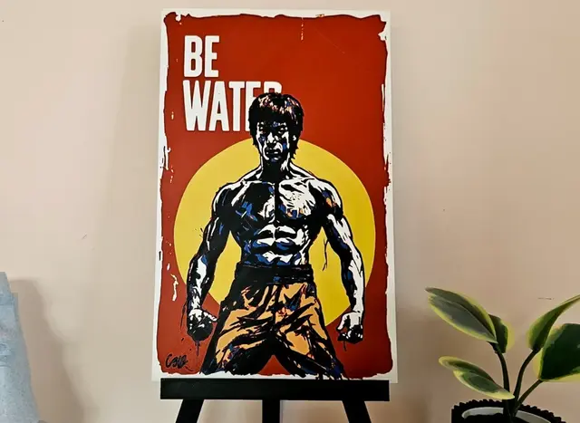HueForge model: Bruce Lee "Be Water" Poster - HueForge by C3D