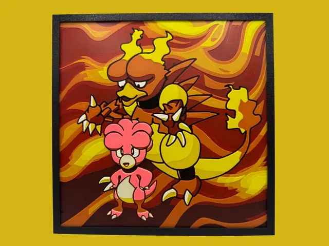 HueForge model: Magby and Magmar by Canadian Gamer