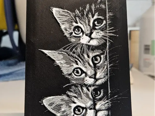 HueForge model: Cats on a row by Mano's 3d_Art