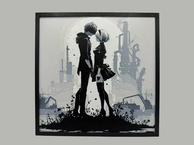 HueForge model: 2B and 9S - NieR: Automata #1 by Canadian Gamer