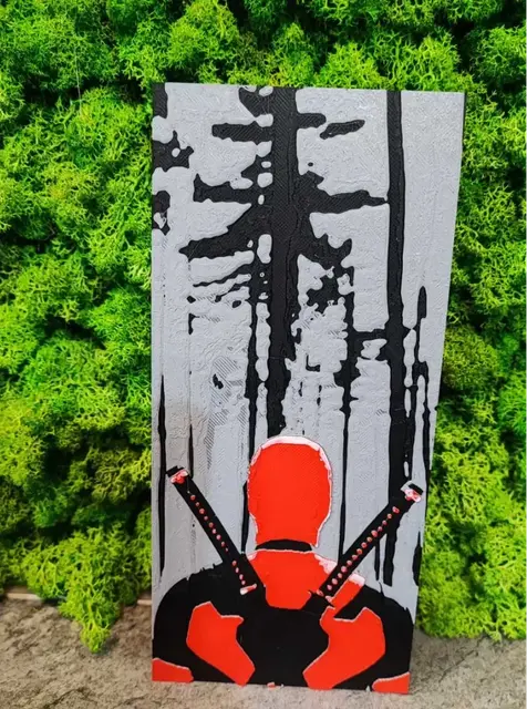 HueForge model: Deadpool moment by Garuda3D