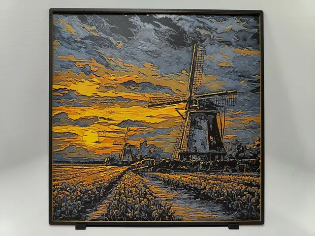 HueForge model: Dutch Windmill Sunset - Hueforge by BeaN