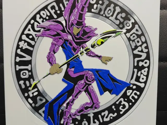 HueForge model: Dark Magician Guy Yu-Gi-Oh by TheHueforgeLady