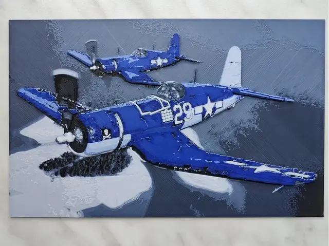 HueForge model: Vought F4U Corsair - Hueforge by BeaN