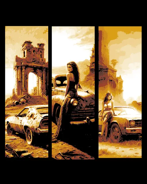 Visions of the desert wasteland - or views of rust and dust - set of 3 bookmarks