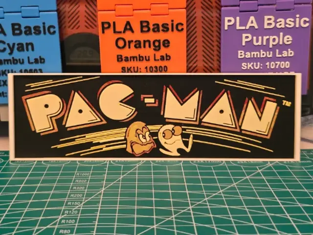 HueForge model: Pac-Man Arcade Marquee - Hueforge Art by Lumpy3D