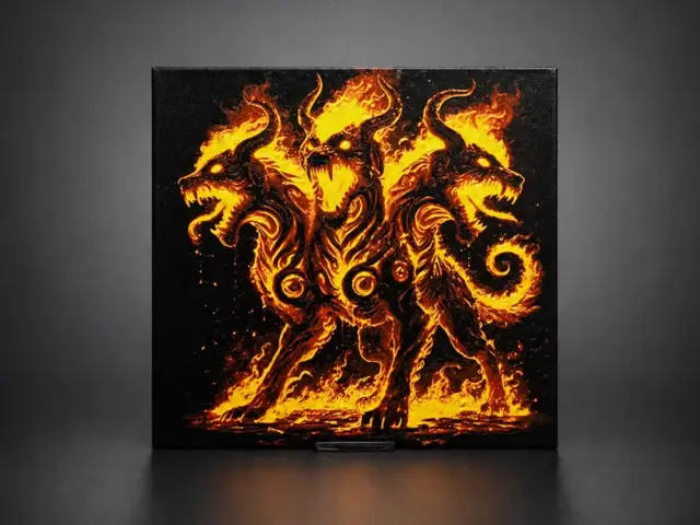 HueForge model: Cerberus Inferno - Guardian of Flames by Aleksandr