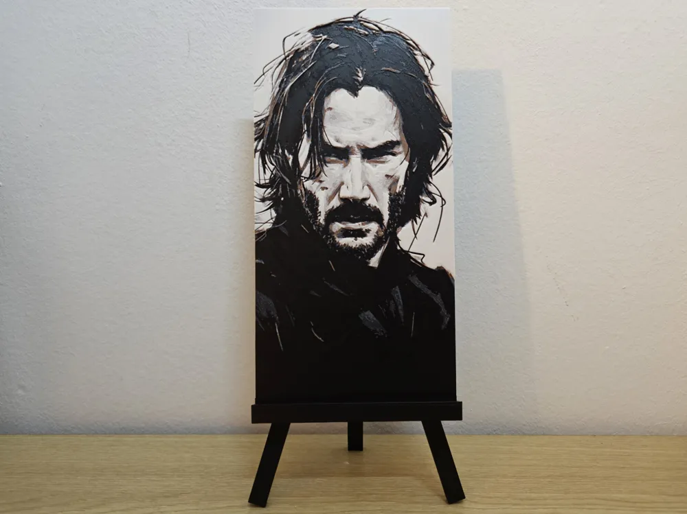 Keanu Reeves-John Wick Hueforge by Opao HueForge model: Keanu Reeves-John Wick Hueforge by Opao