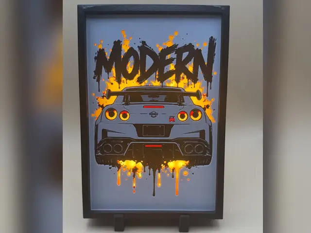 Nissan Skyline GT-R R35 HueForge Print