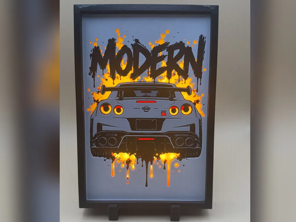 Nissan Skyline GT-R R35 HueForge Print by Thadius HueForge model: Nissan Skyline GT-R R35 HueForge Print by Thadius