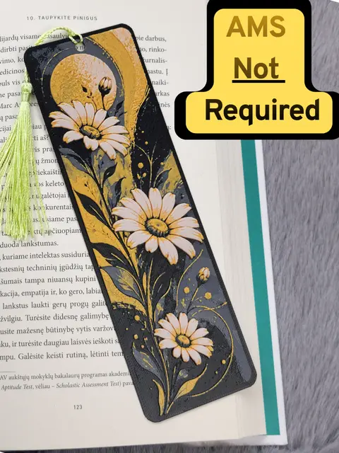 HueForge model: Golden Daisy Garden Bookmark by 2D Wall Art