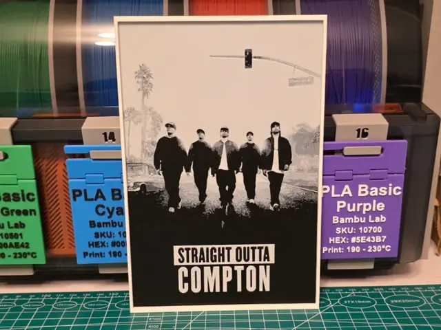 HueForge model: Straight Outta Compton Poster V2 Dual Color by Lumpy3D
