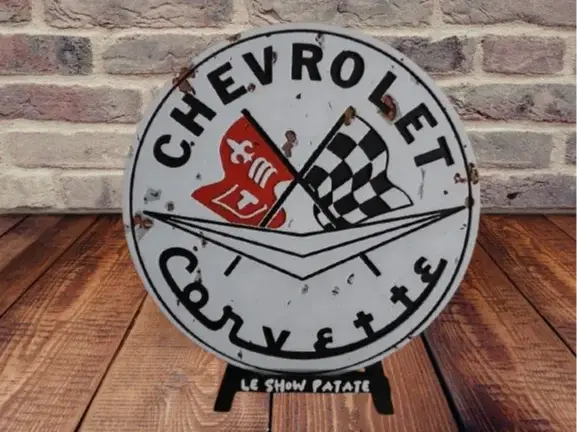 HueForge model: Plaque vintage Chevrolet Corvette hueforge by leshowpatate