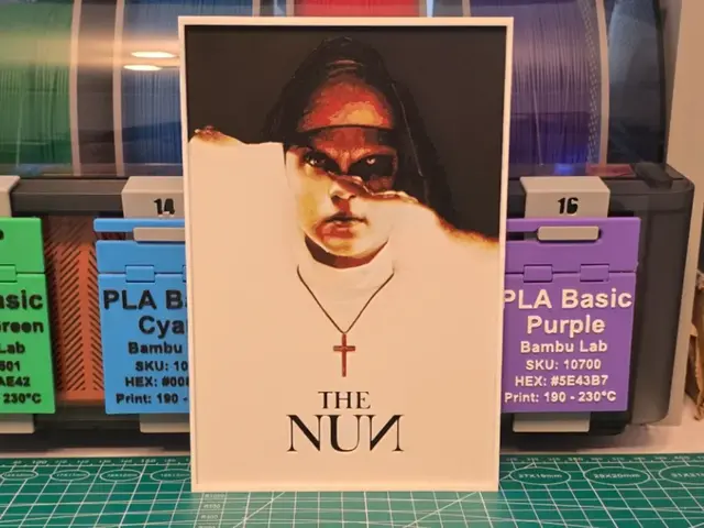 HueForge model: The Nun Movie Poster - Hueforge Art by Lumpy3D