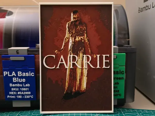 HueForge model: Carrie Movie Poster - Hueforge Art by Lumpy3D