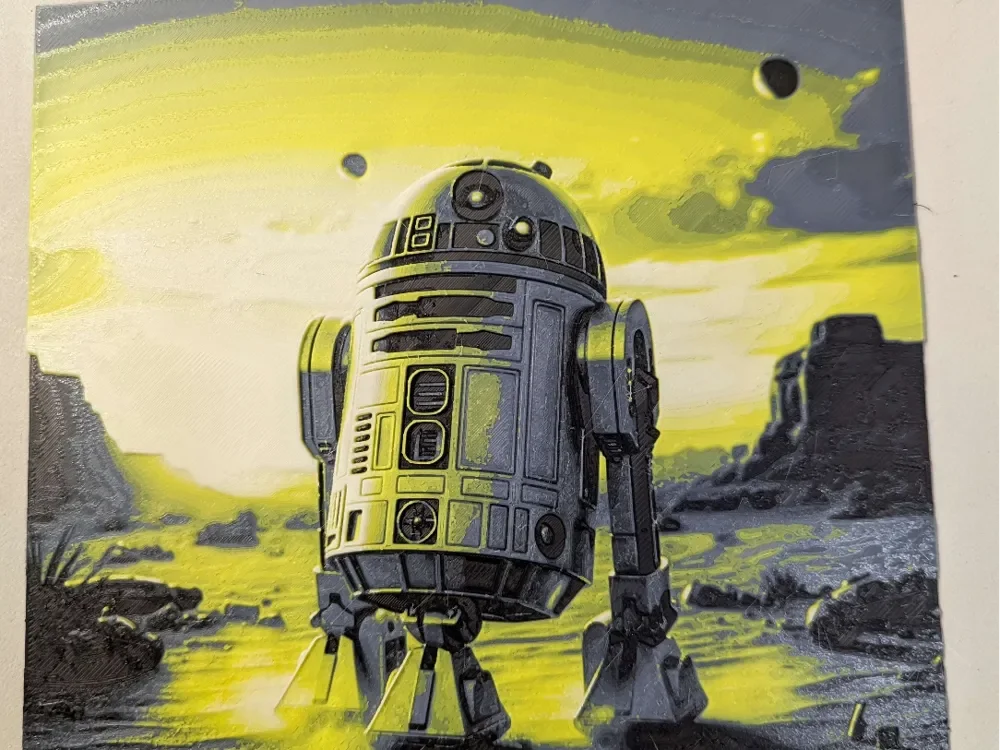 hueforge r2D2 v1 Artoo-Detoo by ZombiePaint3D HueForge model: hueforge r2D2 v1 Artoo-Detoo by ZombiePaint3D