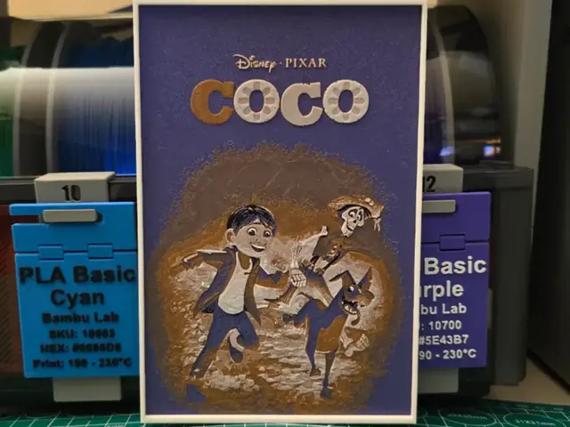 HueForge model: Coco Movie Poster - Hueforge Art by Lumpy3D
