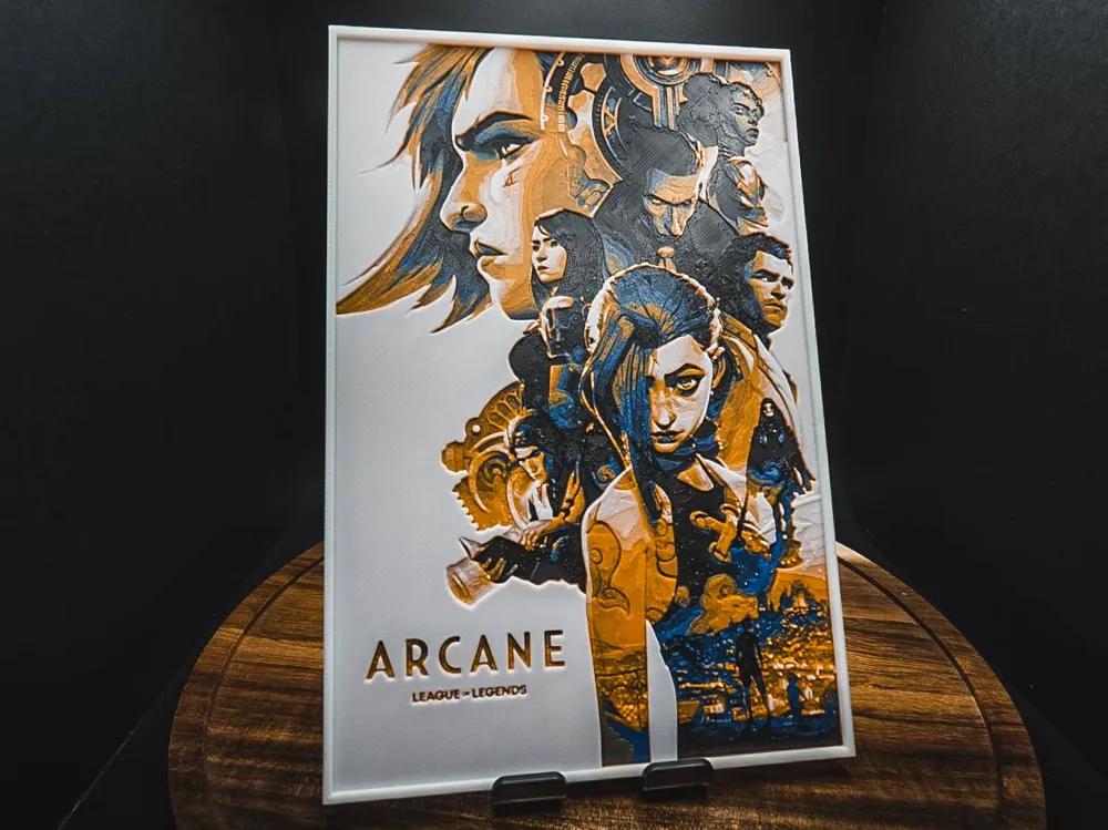 Arcane (Series Poster - HueForge) by HugheCraft HueForge model: Arcane (Series Poster - HueForge) by HugheCraft